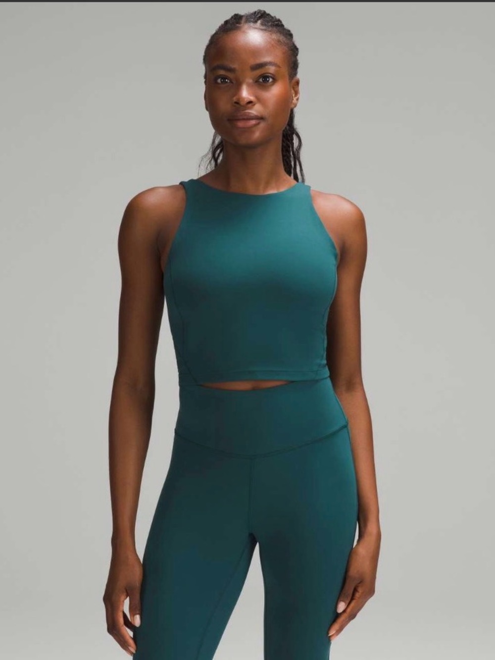 Lululemon Align High-Neck Tank Top in a size 0 Storm Teal Buttery Soft Nulu